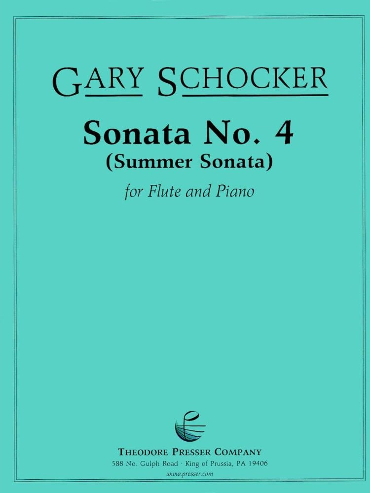 Schocker, Gary - Sonata No. 4 (Summer Sonata) - for Flute and Piano