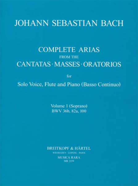 JS Bach - Complete Arias Vol 1 (DIGITAL EDITION)