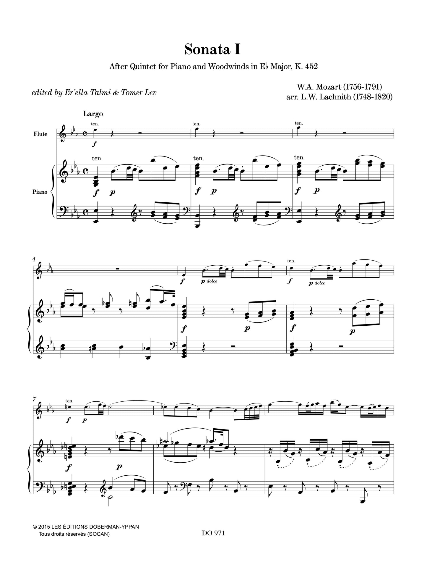 Mozart - Three Sonatas for Flute and Piano