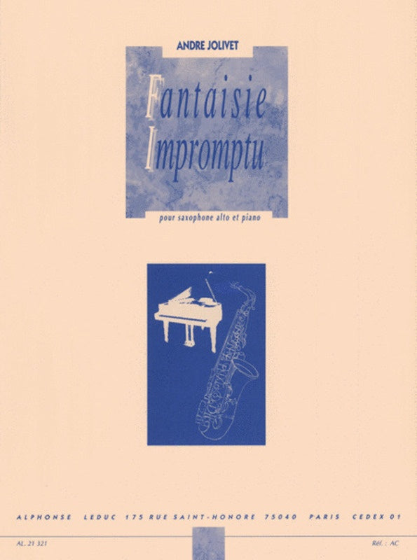 Jolivet -Fantasie Impromptu for alto saxophone and piano