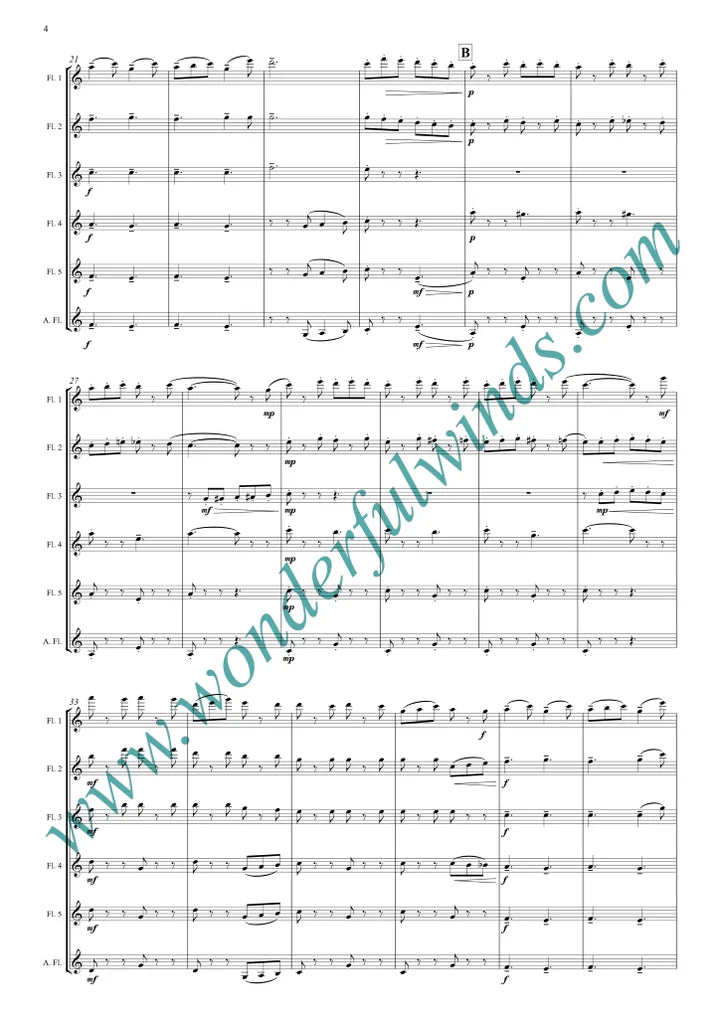 Bratton, J. W. - The Teddy Bears' Picnic - for 6 flutes Digital Download