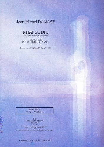 Damase ,Jean-Michel Rhapsody - for flute and piano
