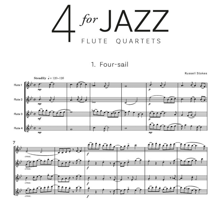 Stokes, Russell - 4 for Jazz Four Flutes - Digital Download