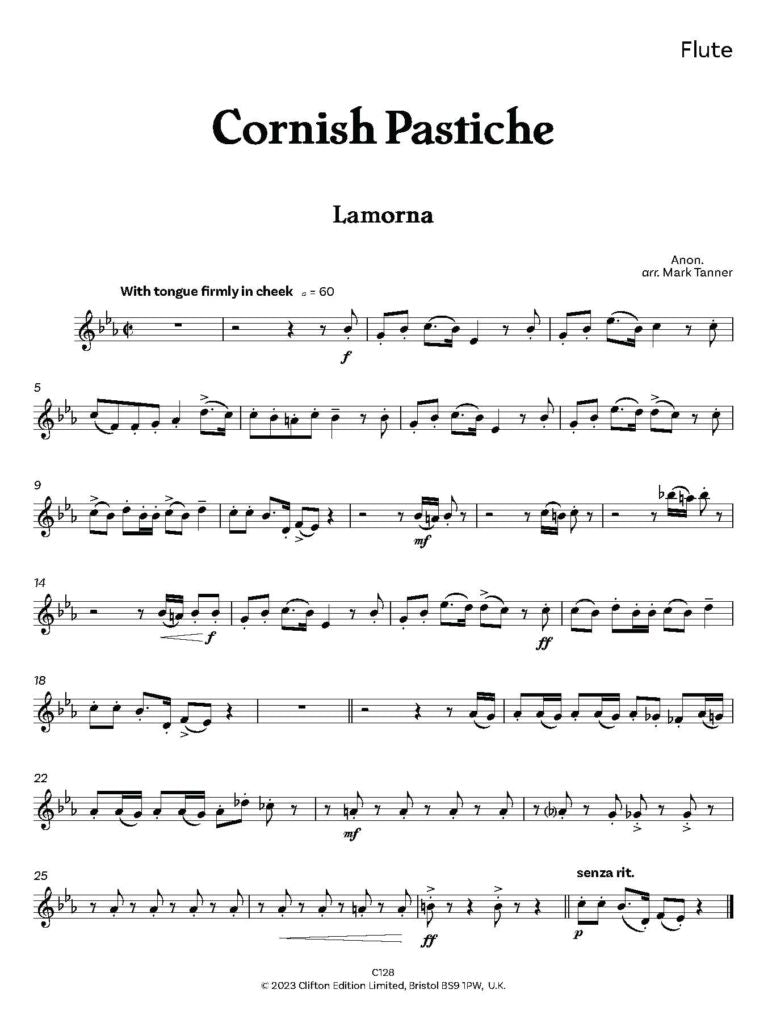 Tanner, Mark: Cornish Pastiche Flute - Digital Download