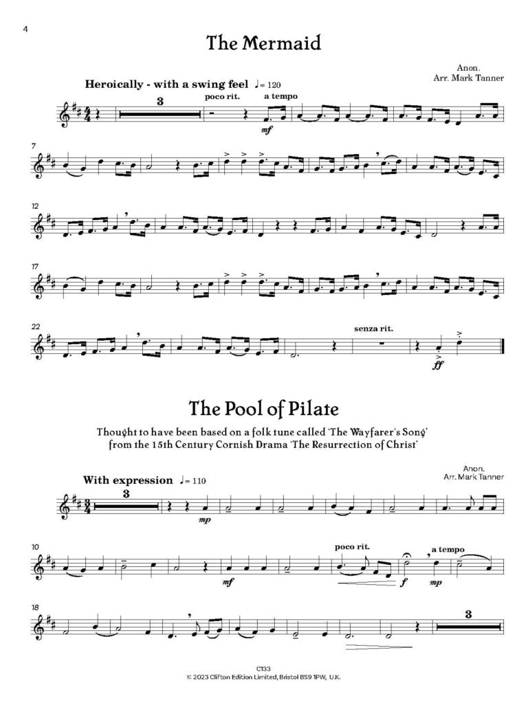 Tanner, Mark: Cornish Pastiche Trumpet (Bb treble clef) - Digital Download