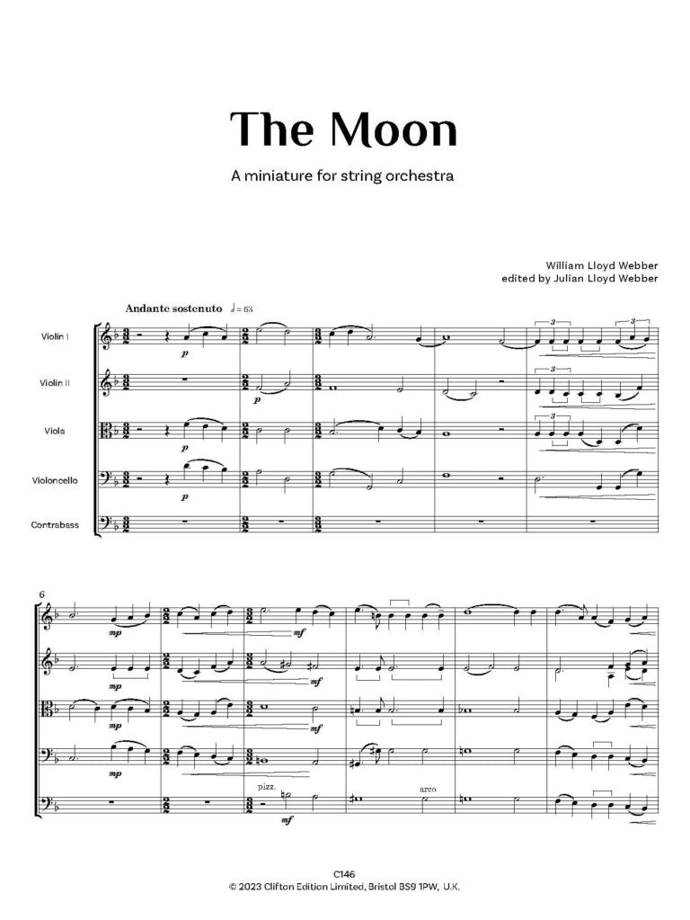Lloyd Webber, William:The Moon. String Orchestra - Digital Download