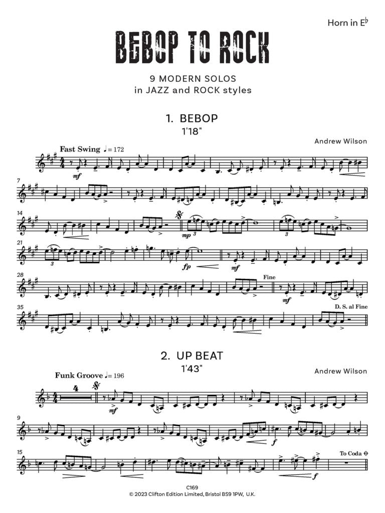 Wilson, Andrew: Bebop to Rock. Horn & Piano - Digital Download