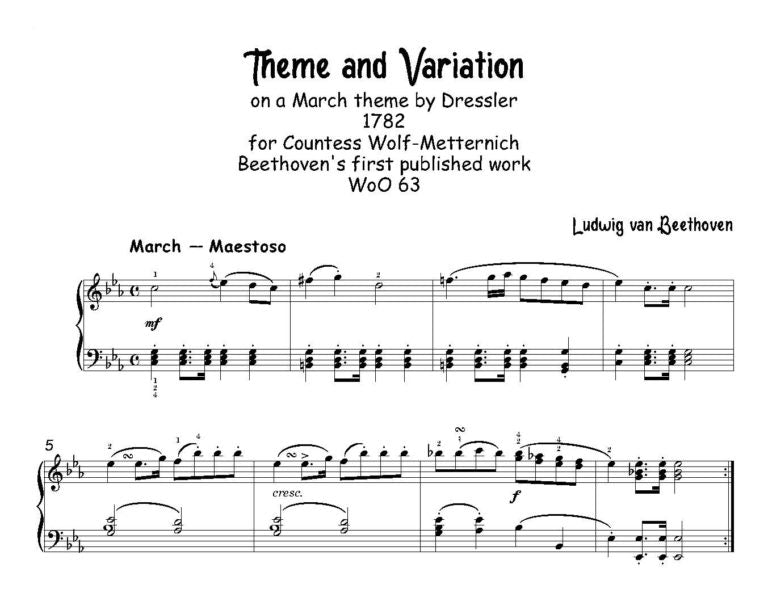 Beethoven: The Early Piano Works ed. Pat Goddard - Digital Download