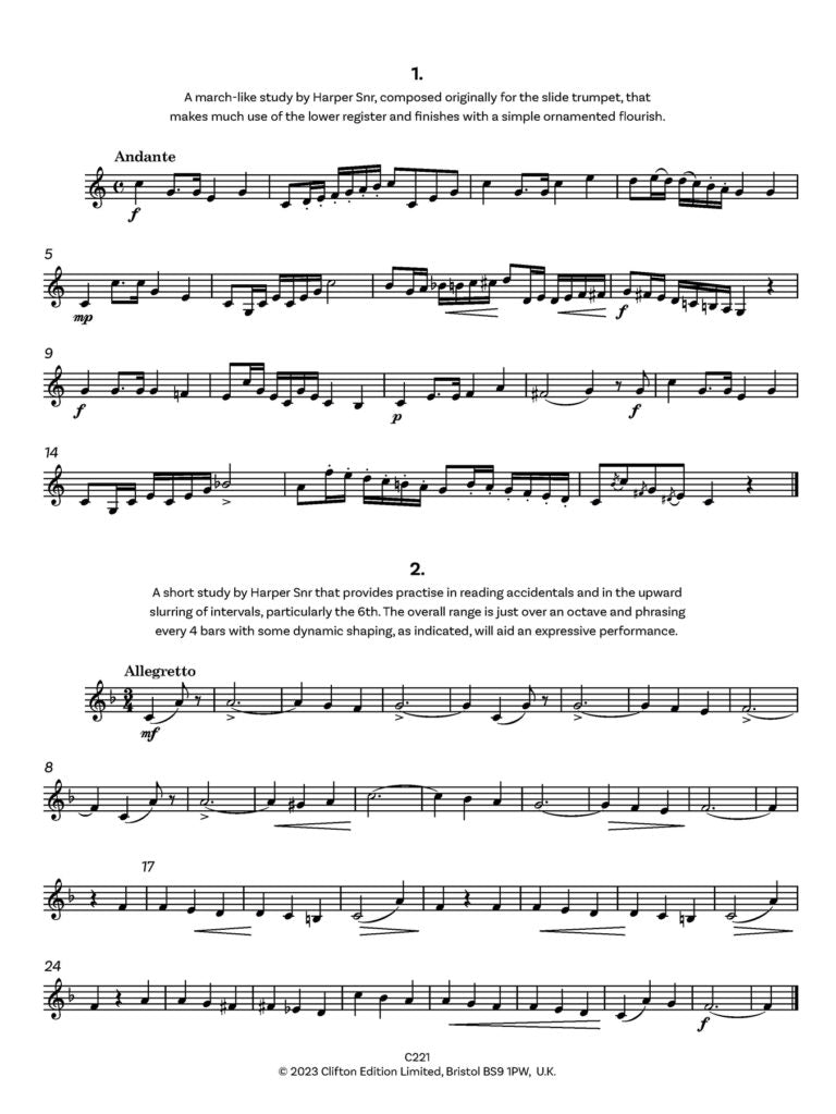 Harper: Twenty Studies for Trumpet or Cornet - Digital Download