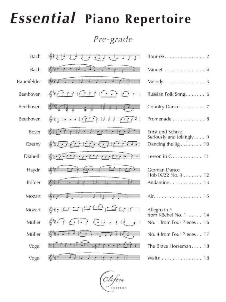 Essential Piano Repertoire: Pre-grade - Digital Download