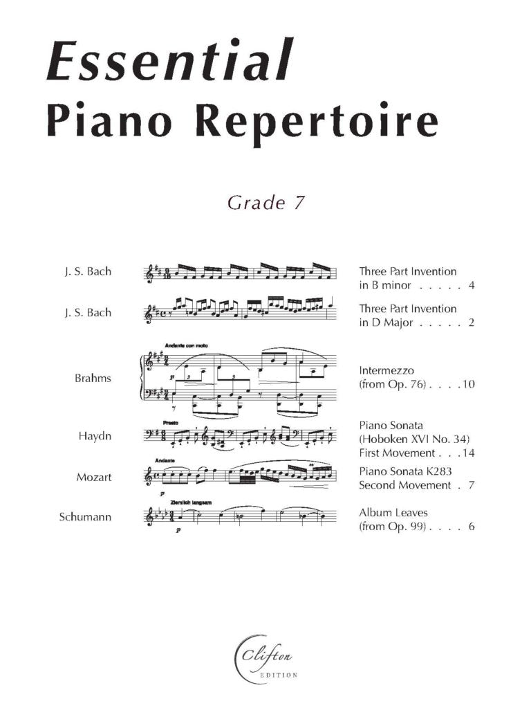 Essential Piano Repertoire: Grade 7 - Digital Download