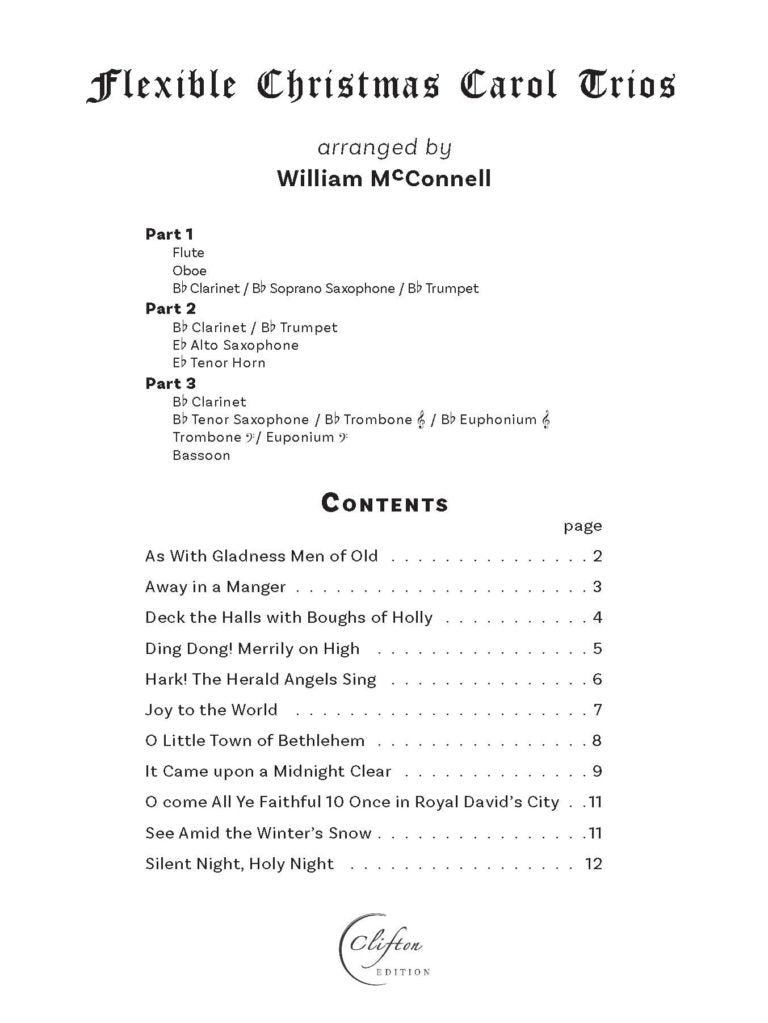 McConnell, William: Flexible Christmas Carol Trios
