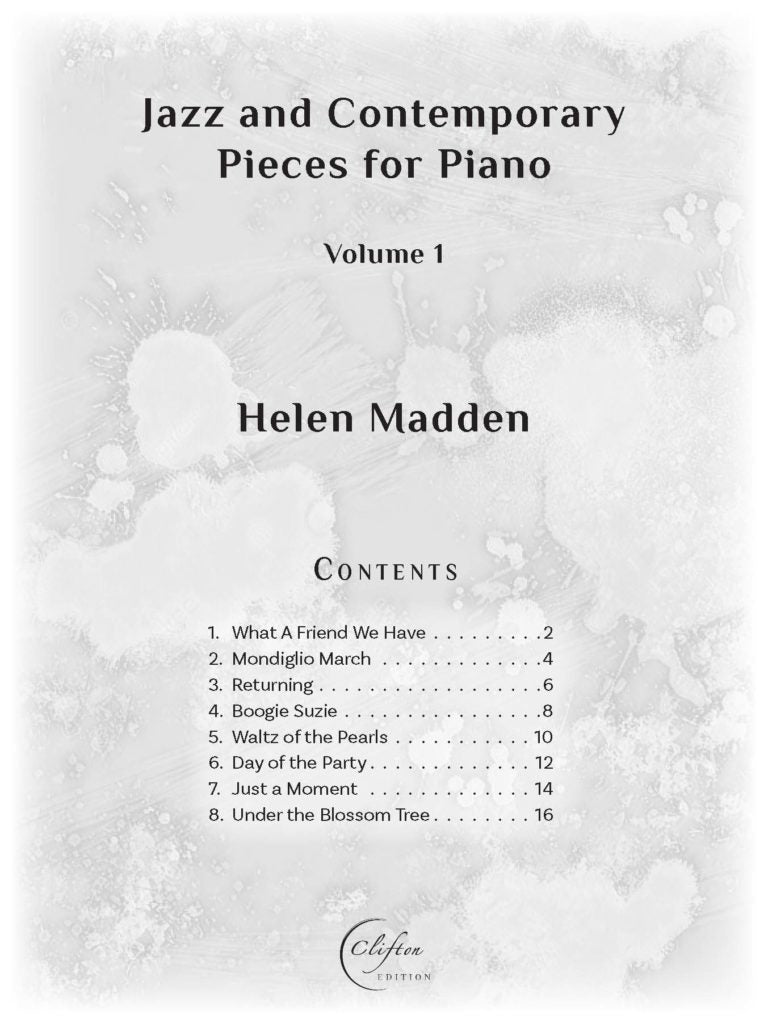Helen Madden: Jazz and Contemporary Pieces for Piano Volume 1 - Digital Download