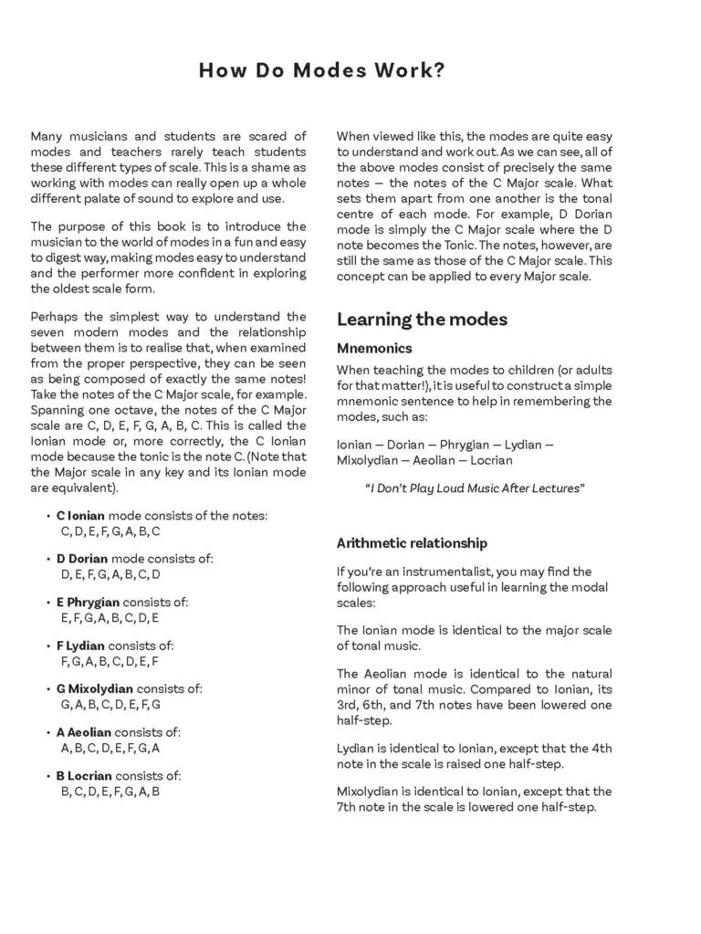 Fellows, Darren: Modal Exploration for Piano - Digital Download