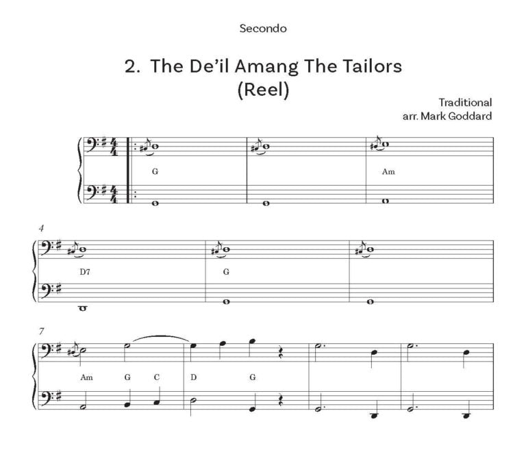 Scottish Jigs & Reels arr. for Easy Piano Duet by Mark Goddard - Digital Download