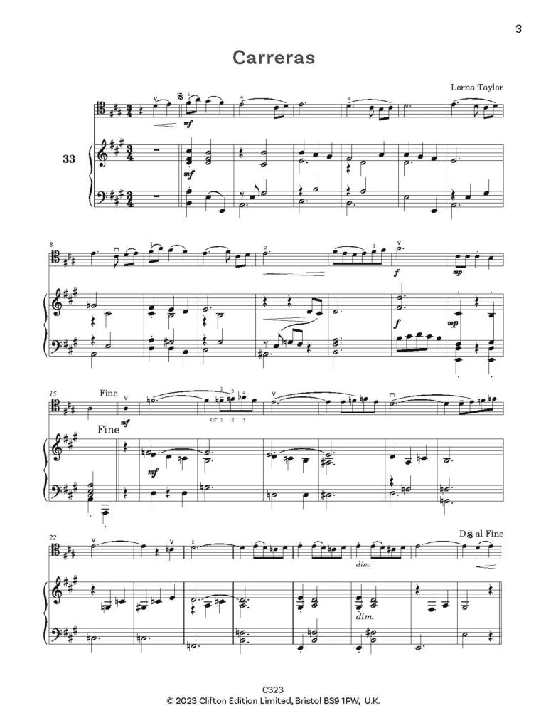 Taylor, Lorna: Tenor Clef (Cello & Piano/Backing tracks) - Digital Download