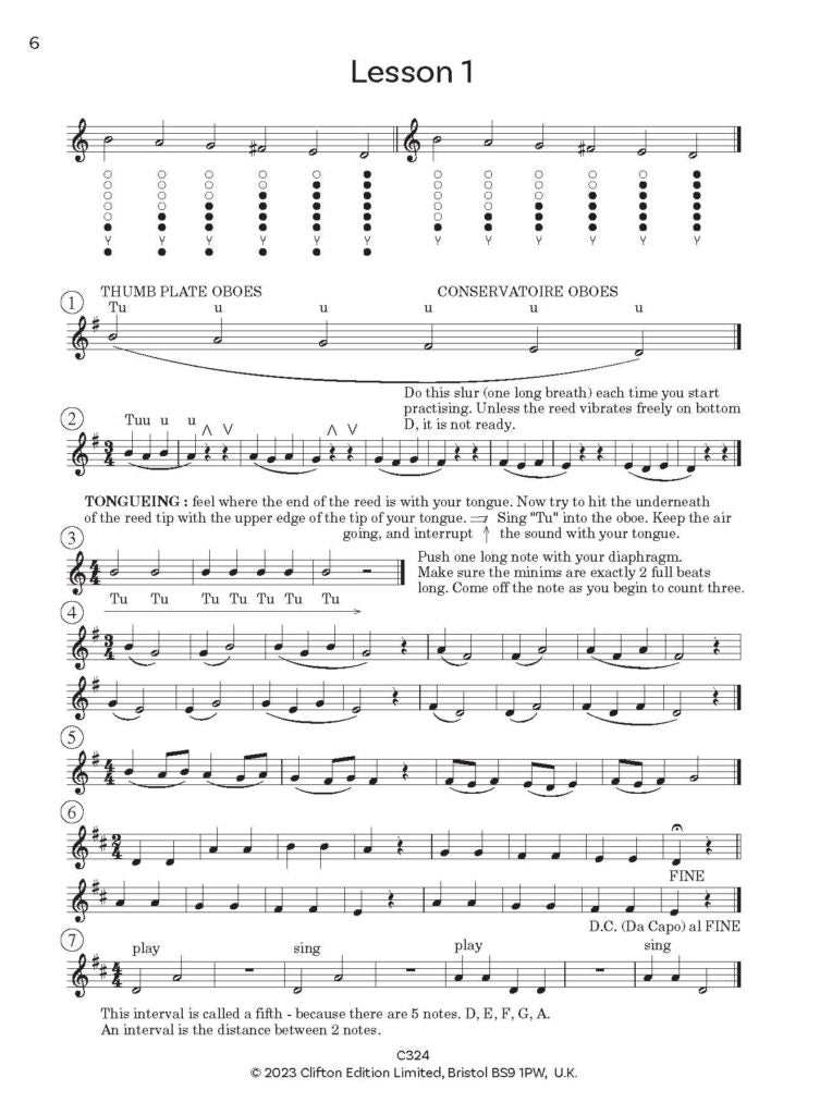 Taylor, Sue: Blow the Oboe Book 1 – Tutor Book - Digital Download