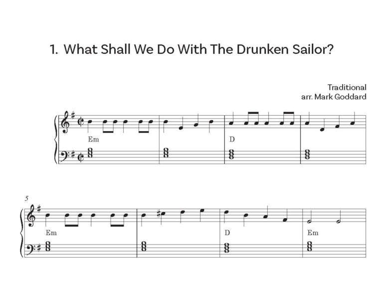Simplest Hornpipes & Sea Shanties arr. for Piano by Mark Goddard - Digital Download