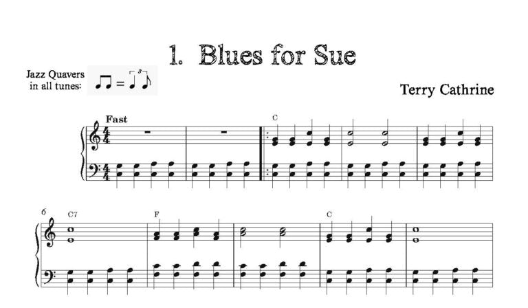 Cathrine, Terry: Easy Blues Tunes for Piano - Digital Download