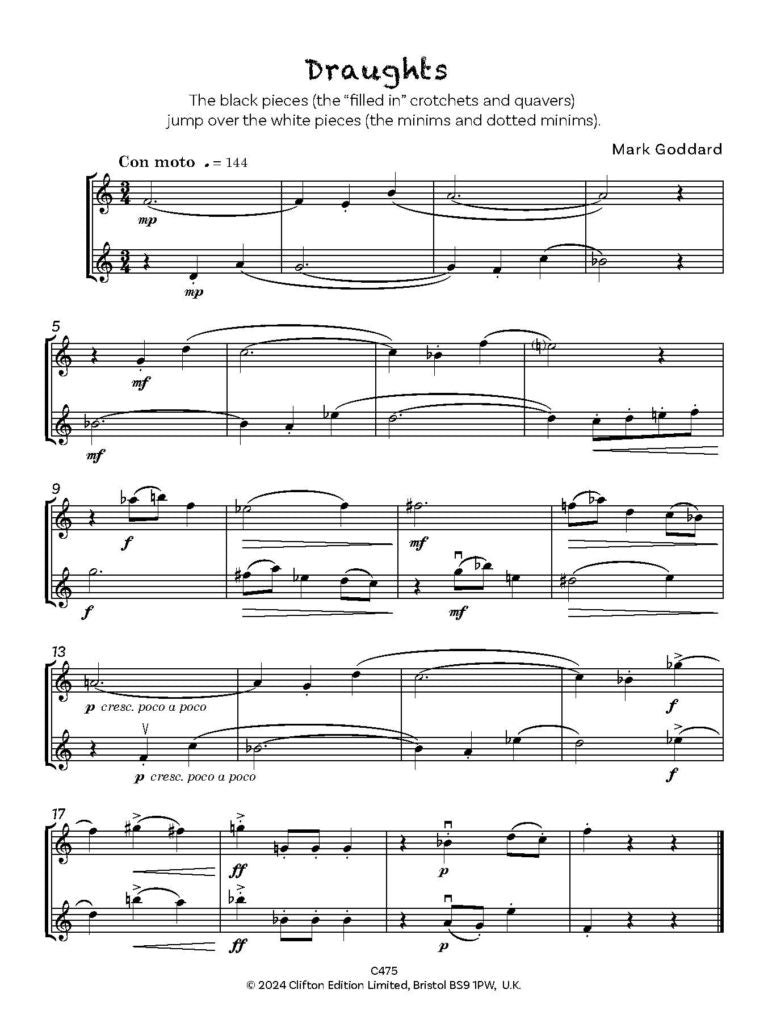 Goddard, Mark: Tricks and Games for Violin Duet - Digital Download