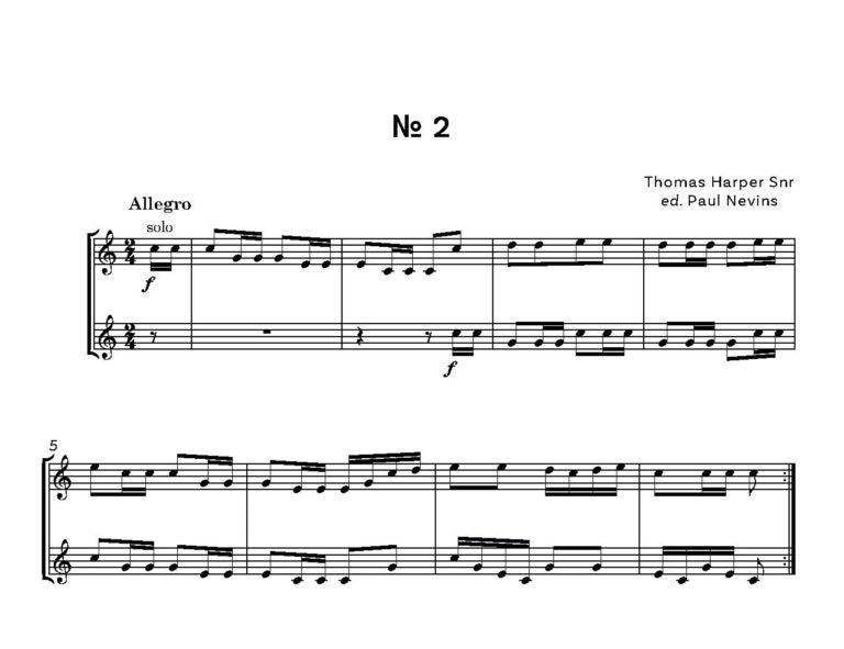 Harper (Snr), Thomas: Twelve Progressive Duetts for two trumpets ed. Dr Paul Nevins - Digital Download