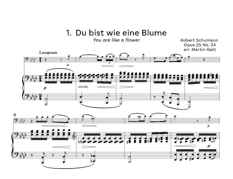 Abendlied – Bassoon Songs arr. Gatt for Bassoon and Piano - Digital Download