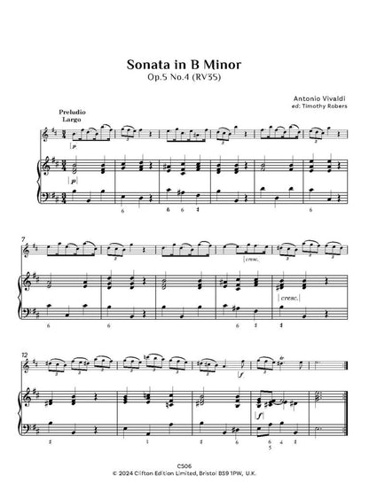 Vivaldi: Four Sonatas Opus 5 for Violin & Piano