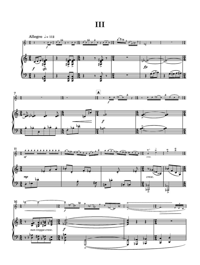Chandler, Mary - Sonatina for Oboe and Piano - Digital Download