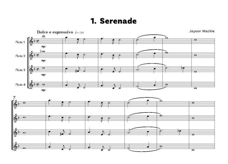 Mackie, Jayson: Jazz Suite for Easy Flute Quartet - Digital Download