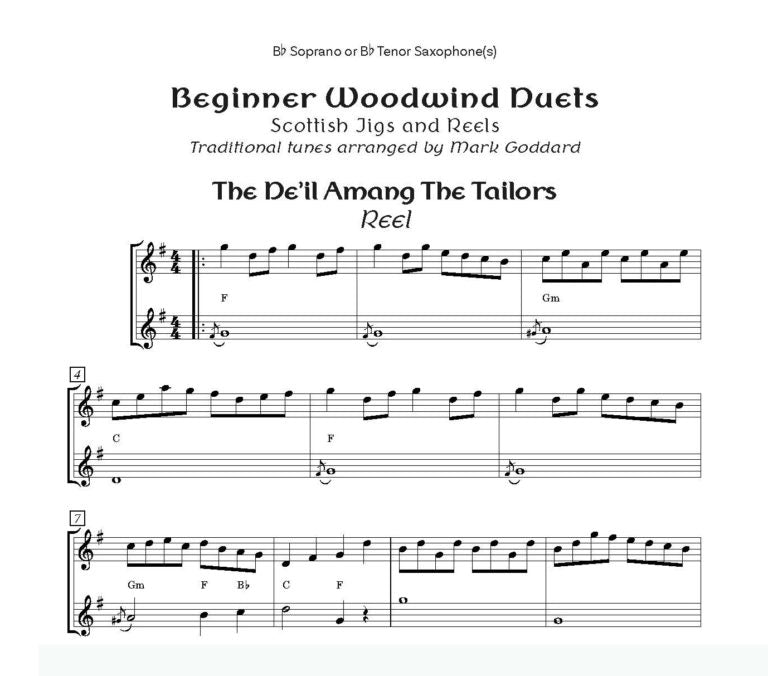 Scottish Jigs and Reels: Beginner Woodwind Duets - Digital Download
