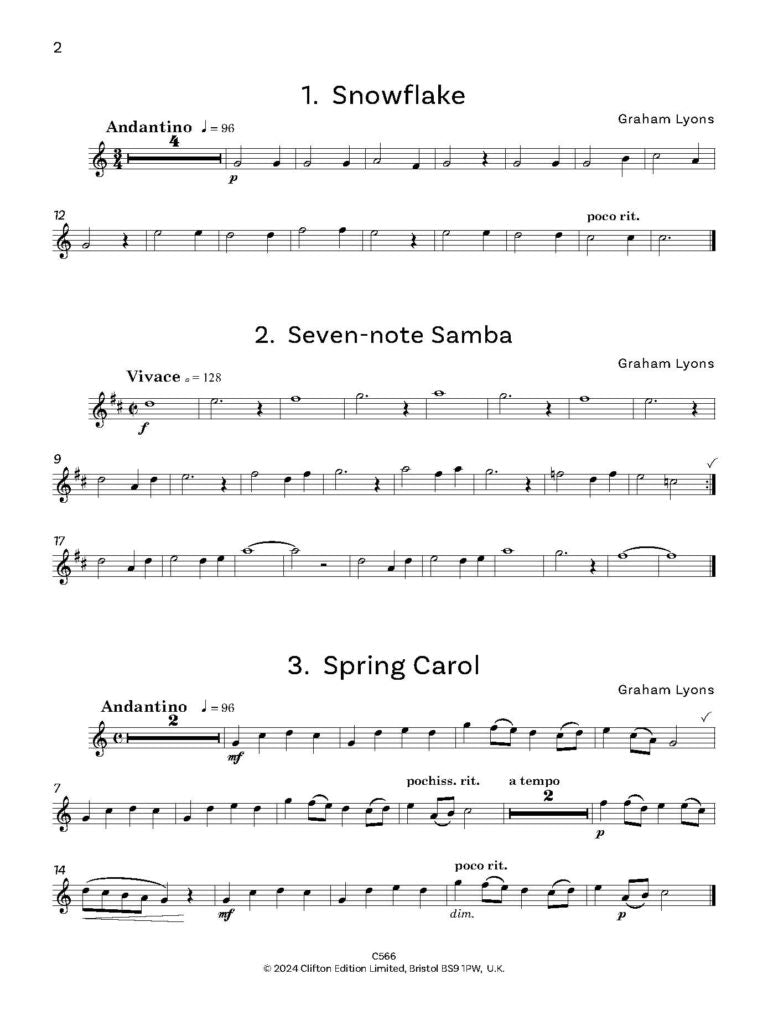 Lyons, Graham - Compositions for Flute Volume 1