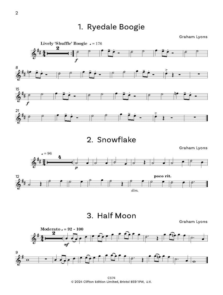 Lyons, Graham - Compositions for Alto Saxophone Volume 1 - Digital Download