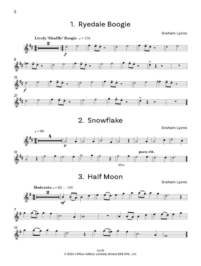 Lyons, Graham - Compositions for Tenor Saxophone Volume 1 - Digital Download