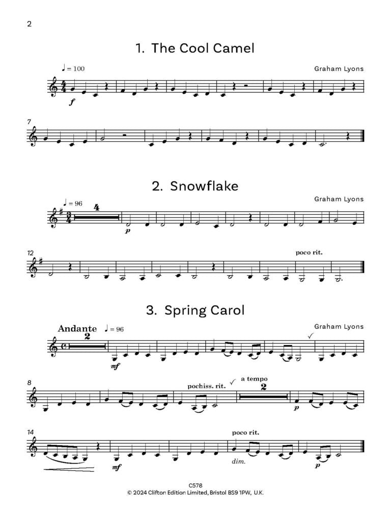 Lyons, Graham - Compositions for Clarinet in C- Digital Download