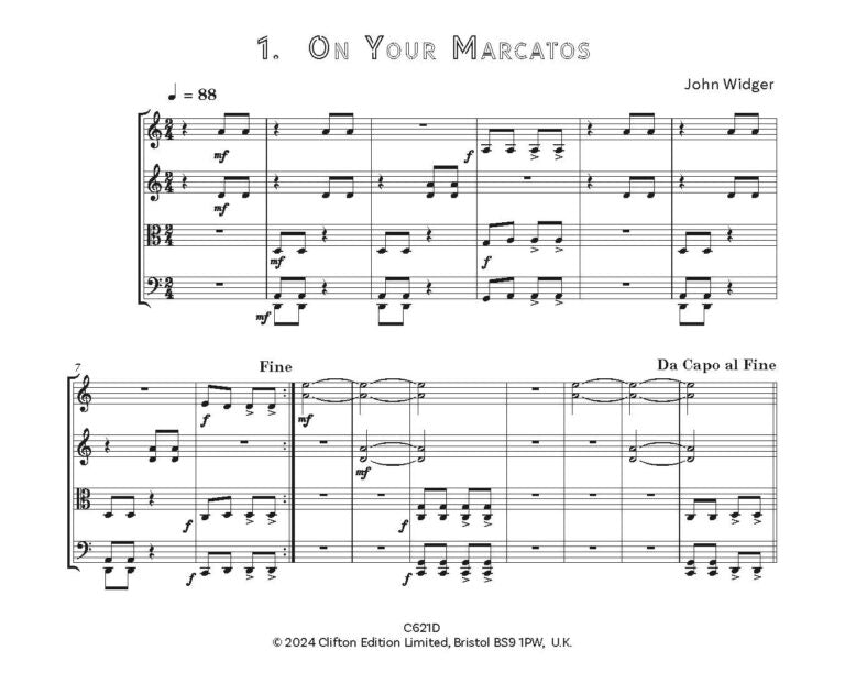 Widger, John - First Finger, First Position String Orchestra - Flexible String Ensemble - Digital Download