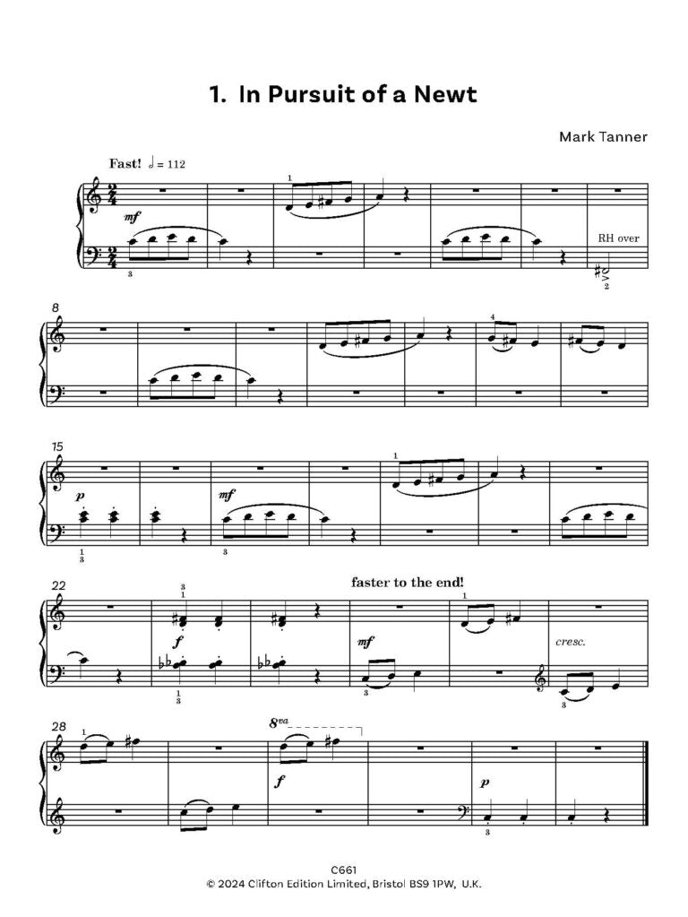 Tanner , Mark - Piano Caboodle A dozen progressive character pieces- piano solo - Digital Download