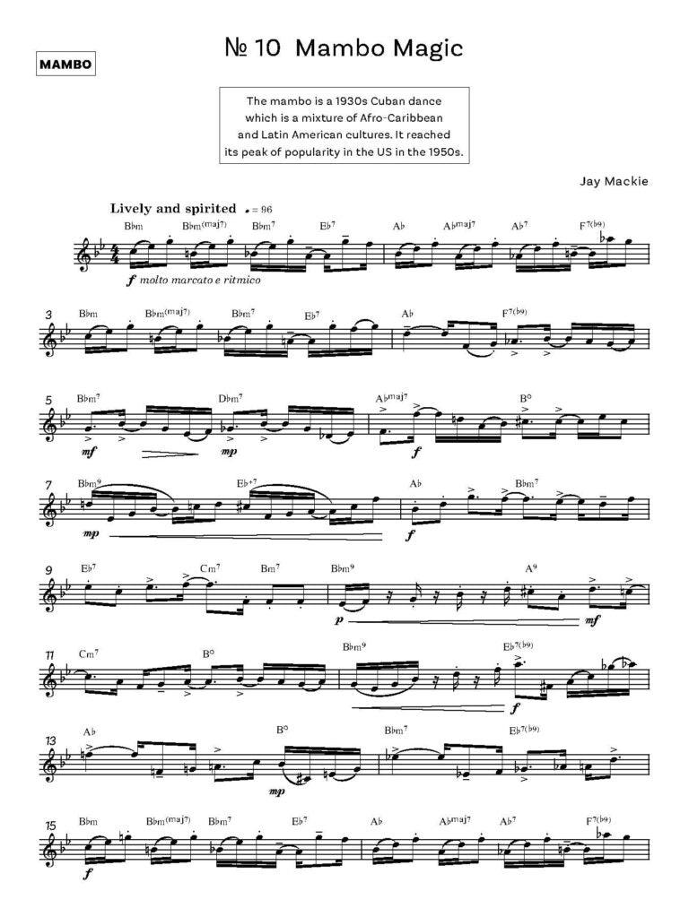 Mackie, Jayson - Latin Workout 20 Progressive Studies for Clarinet- Digital Download