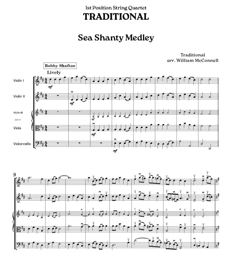 1st Position String Quartet: Traditional Sea Shanties - Digital Download
