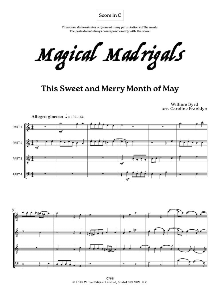 Magical Madrigals for Flexible Ensemble
