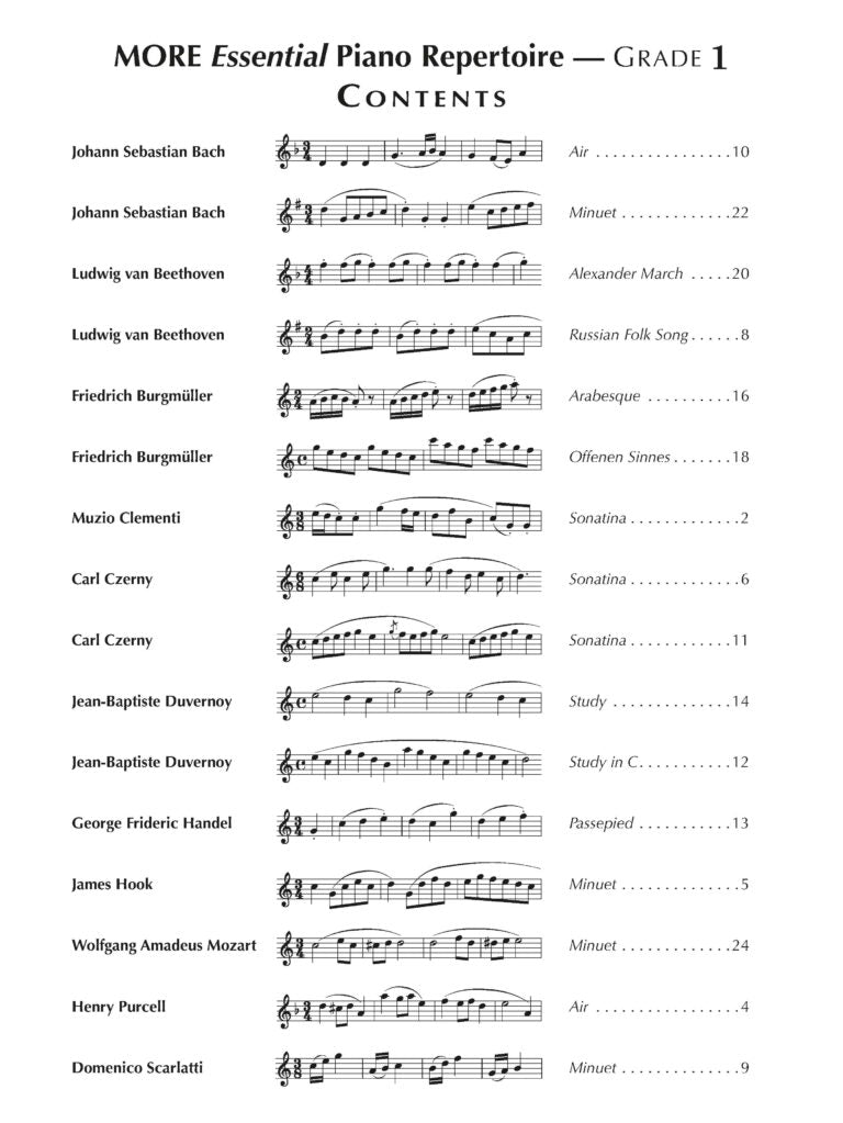More Essential Piano Repertoire Grade 1 Digital Download
