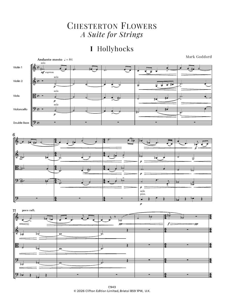 Chesterton Flowers (String Orchestra)- Digital Download