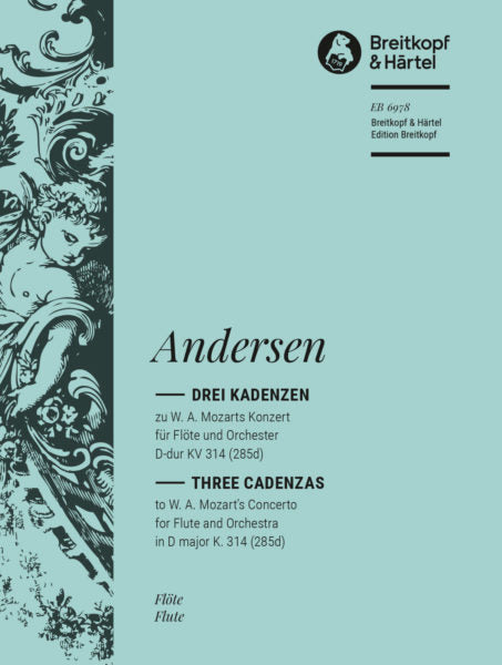 Andersen, Karl Joachim - 3 Cadenzas for Mozart's Flute Concerto No. 2 in D major K. 314 (285d)(DIGITAL EDITION)