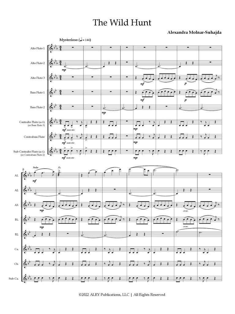 Molnar-Suhajda - The Wild Hunt (Low Flute Choir)