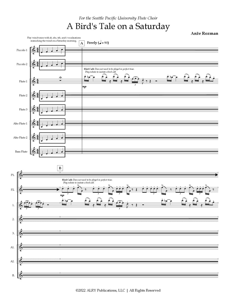 Nishimura - Flights of Passage for Flute Choir