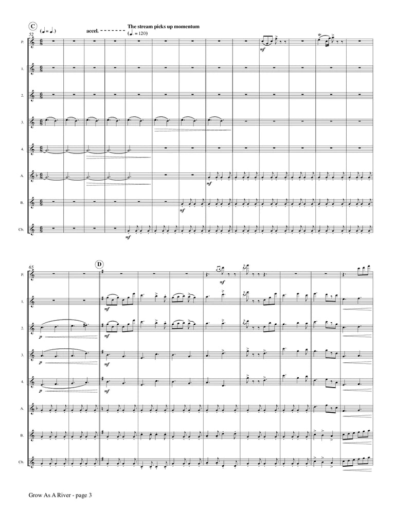 Cohen - Grow As A River for Flute Choir