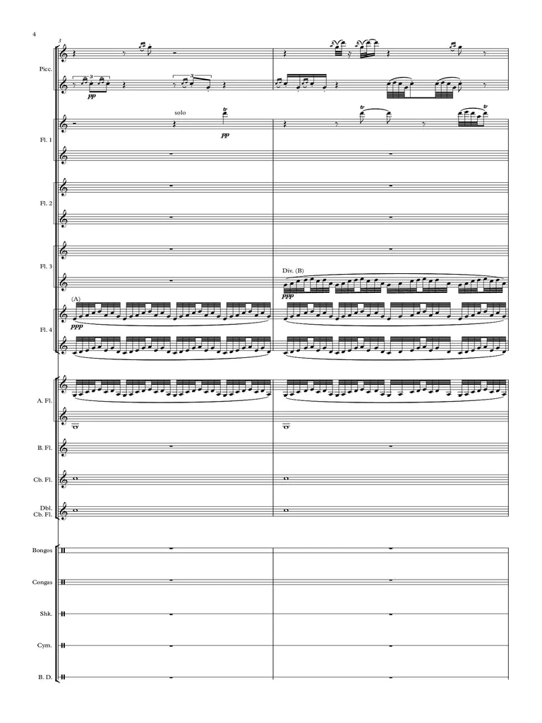 Alarcon - Pachamama for Flute Choir and Percussion