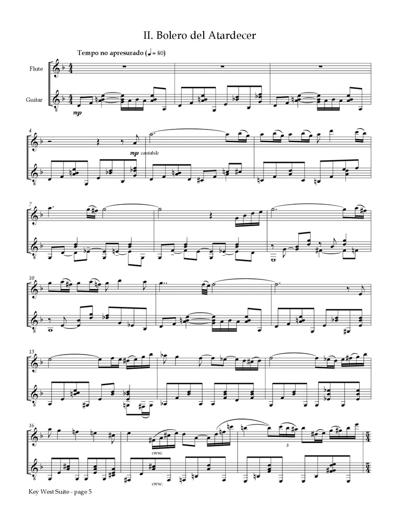 Lezcano - Key West Suite for Flute and Guitar