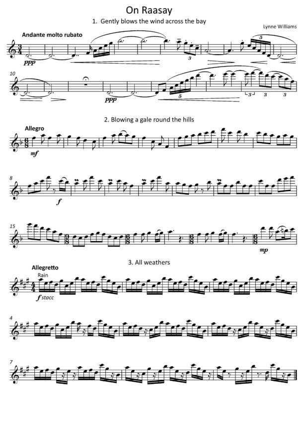 Williams, Lynn - On Raasay (Solo Flute of any size) Digital Download
