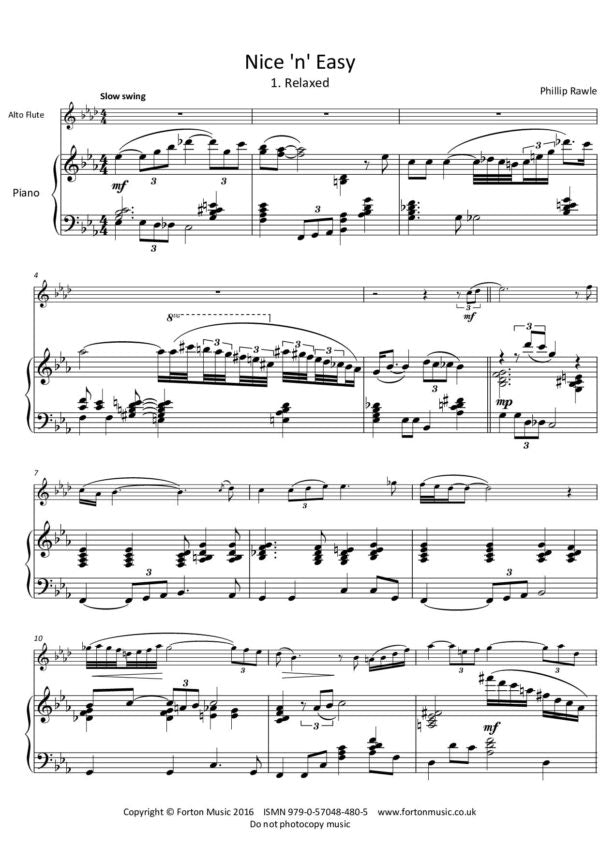 Warren, Geoff - Nice N Easy and Jazz Dances for Alto Flute and Piano - Digital Download