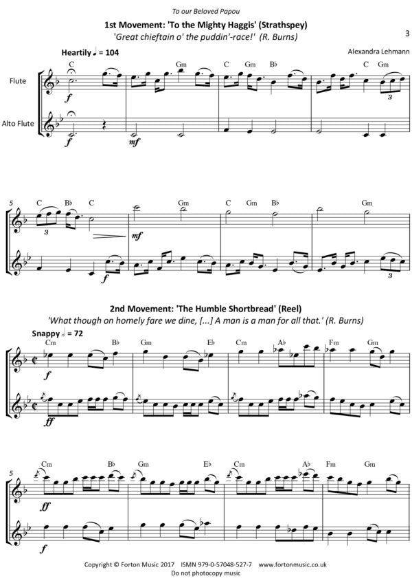 Lehmann, Alexandra - Plateau of Dances with a Scottish Flavour for Flute and Alto Flute - Digital Download